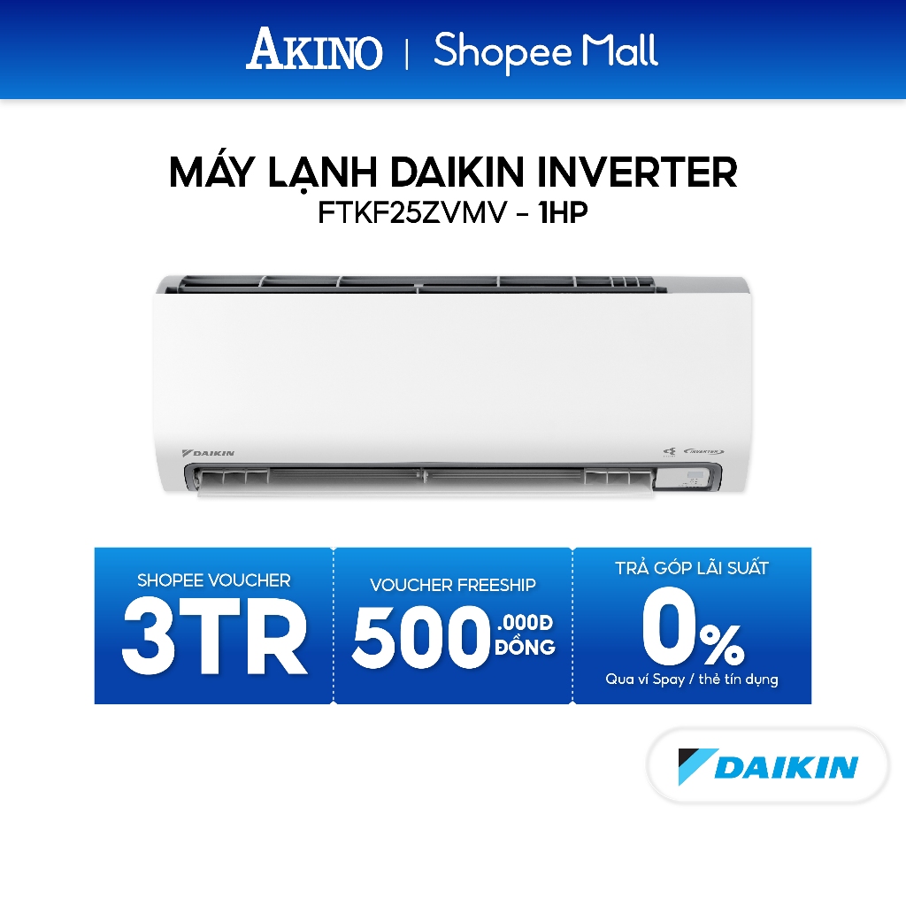 [Shopee - Lắp đặt 0Đ HN cũ & HCM] FTKF25ZVMV I FTKF35ZVMV I FTKF50ZVMV Máy lạnh Daikin Inverter