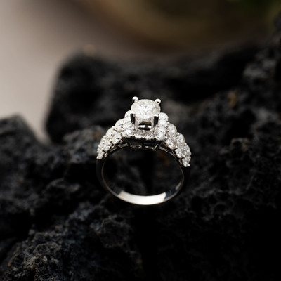Nhẫn Bạc Ý Đính Full Đá Moissanite Tinh Tế, Thời Trang - Ngọc Trai Trường Thịnh