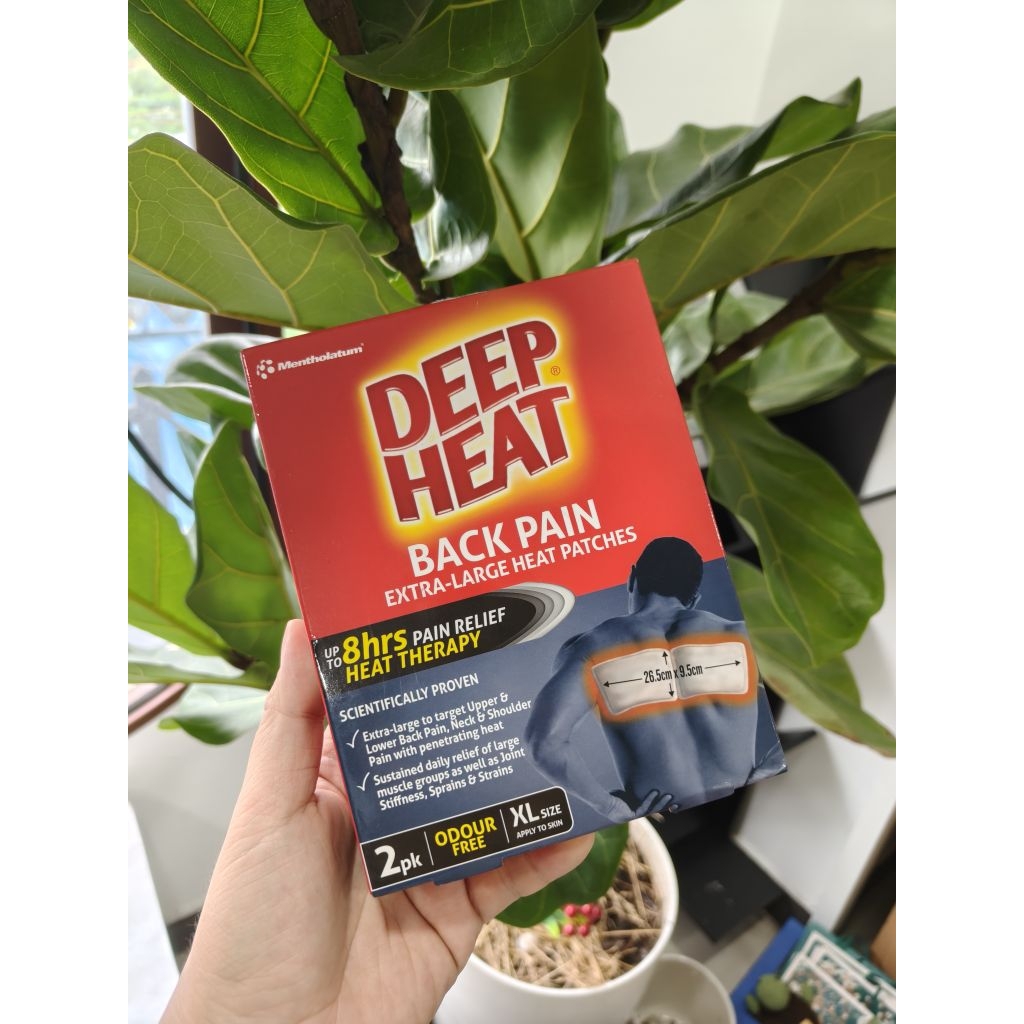 Hàng Úc date T3.2028- miếng dán sinh nhiệt Deep Heat Back Pain Extra-Large Heat Patches (XL)