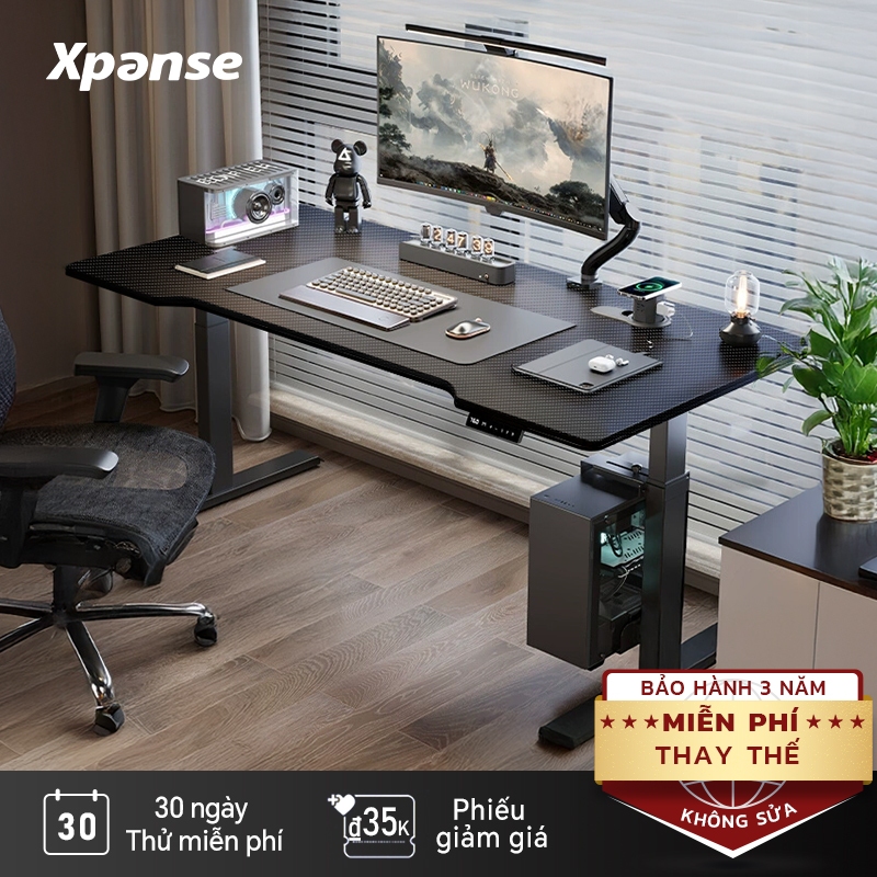 Xpanse bàn gaming Nâng Hạ Thông Minh Bàn Làm Việc Chân thép đặc bàn bệt Trò chơi dành riêng