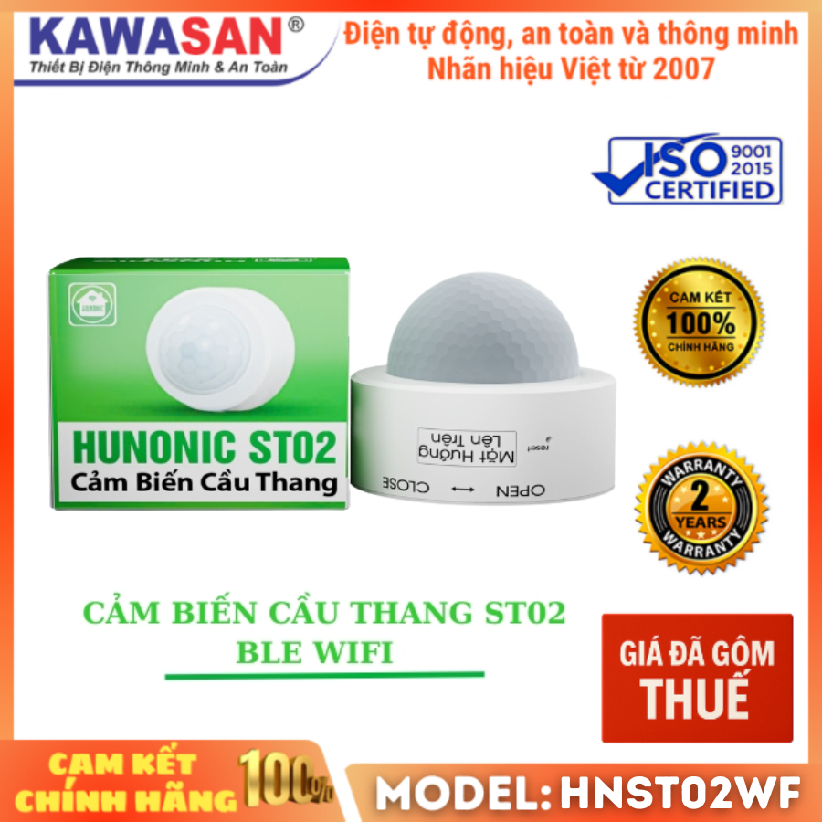 Cảm Biến Cầu Thang BLE Wifi Hunonic ST02 - HNST02WF - Bảo hành 12 tháng.