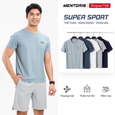 Áo Thun Nam MENTORIS Premium Texture, Vải Nylon Spandex Cao Cấp, Form Regular Fit MATS26S013