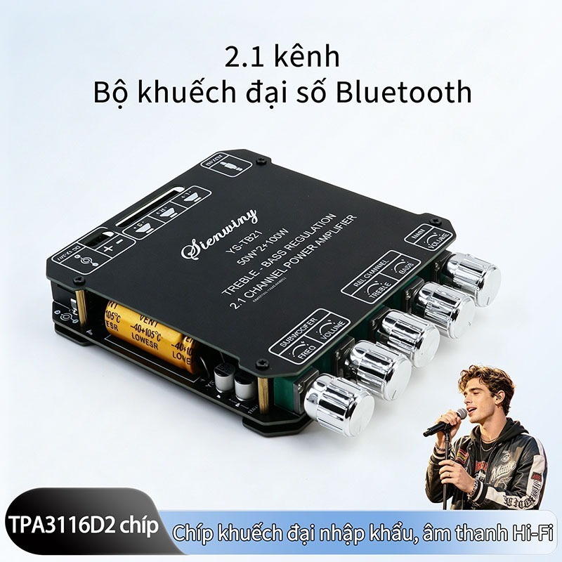 Bộ phá mạch ZK-TB21 ban đầu TPA3116OBd2 Bluetooth subwoofer Papa3116OBd2 Bộ khuếch đại tín hiệu Blue