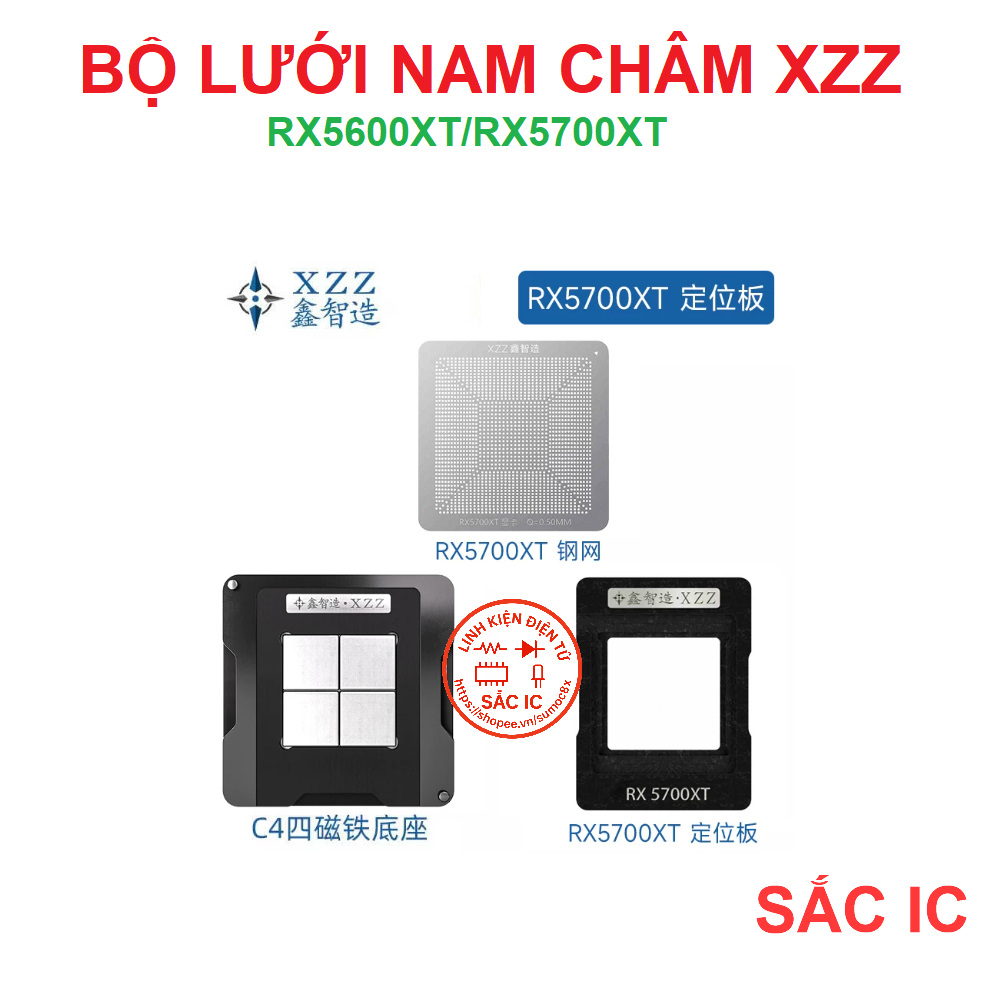[LUOI][12] Bộ lưới nam châm XZZ CHINAFIX khò nóng trực tiếp - RX5600 RX5600XT RX5700 RX5700XT 5600 5