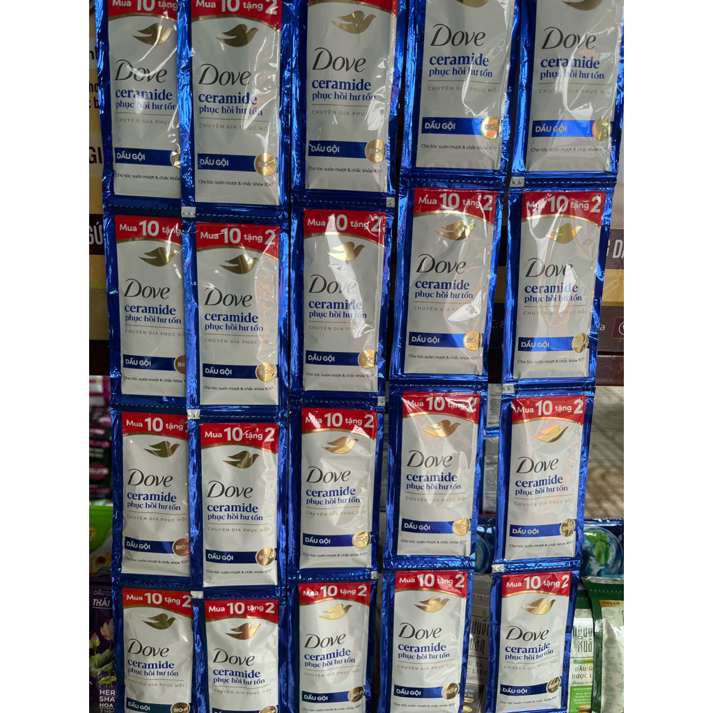 Combo [ 60 gói ] 5 dây dầu gội DoVe Phục Hồi Hư Tổn