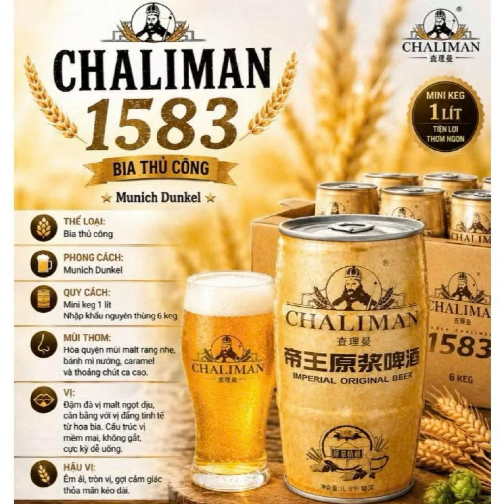 Bia Chaliman 1583 Thủ Công