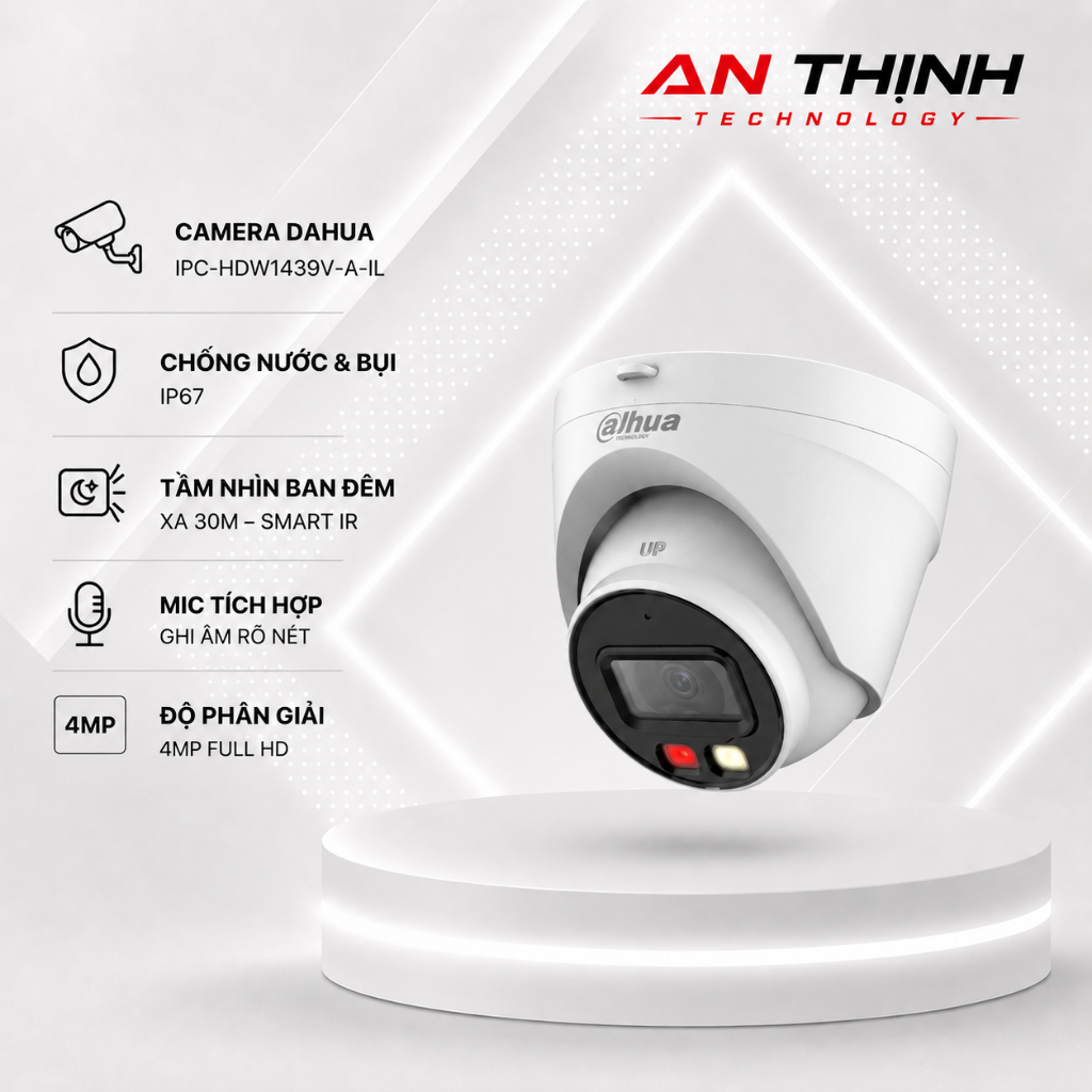 camera IP Dahua IPC-HDW1439V-A-IL
