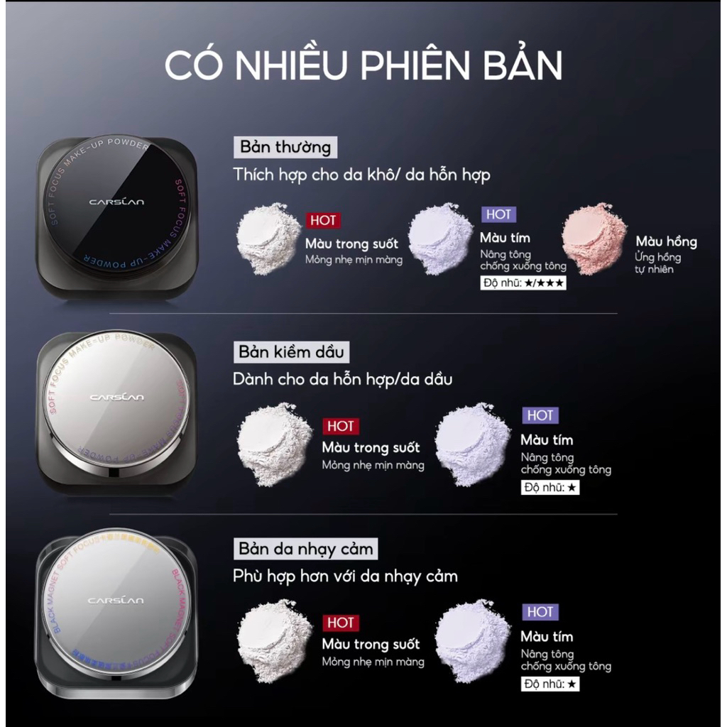 Pass / thanh lý phấn phủ Carlan kiểm soát dầu 8g new 98%