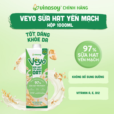 [Gift] Hộp Veyo sữa yến mạch/ 5 loại hạt cao cấp 1 Lít