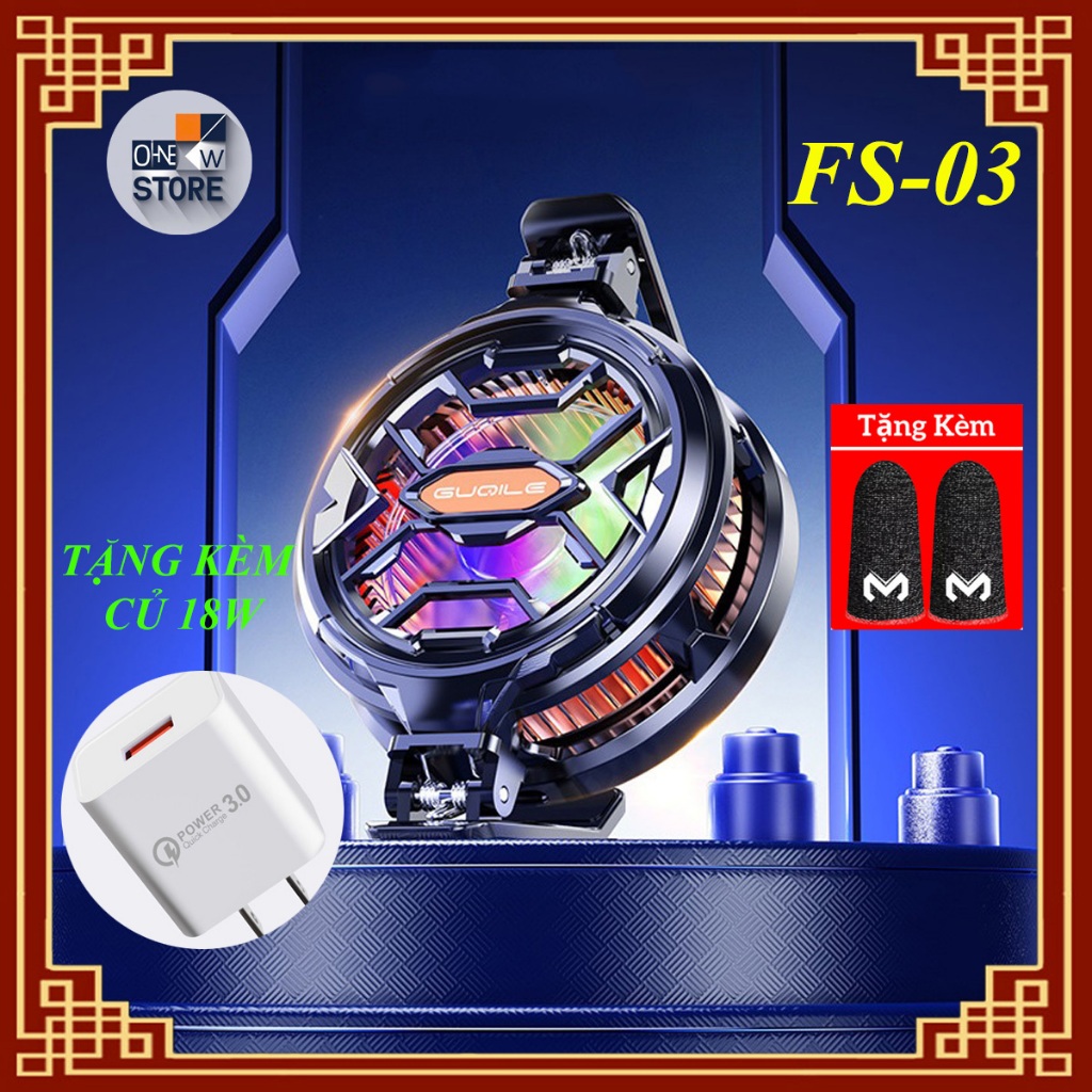 Quạt Tản Nhiệt Điện Thoại FS03 PRO – Thiết Kế Nam Châm, LED RGB, Làm Lạnh Nhanh