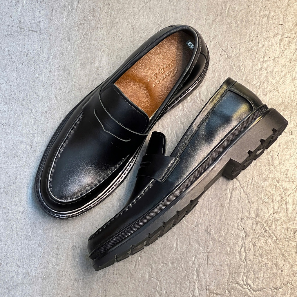 Giày Da Chunky Penny Loafer Cameo - Đế Chunky - Phong Cách Trẻ Trung Và Thời Trang - TX 808