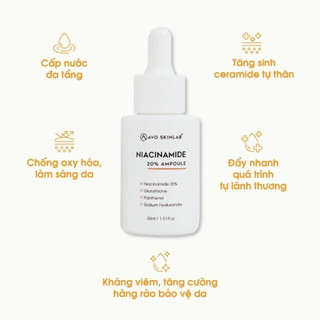 Tinh Chất Avo SkinLab Niacinamide 20% Serum Cấp Ẩm Sáng Da Giảm Thâm 30ml Duduhuse