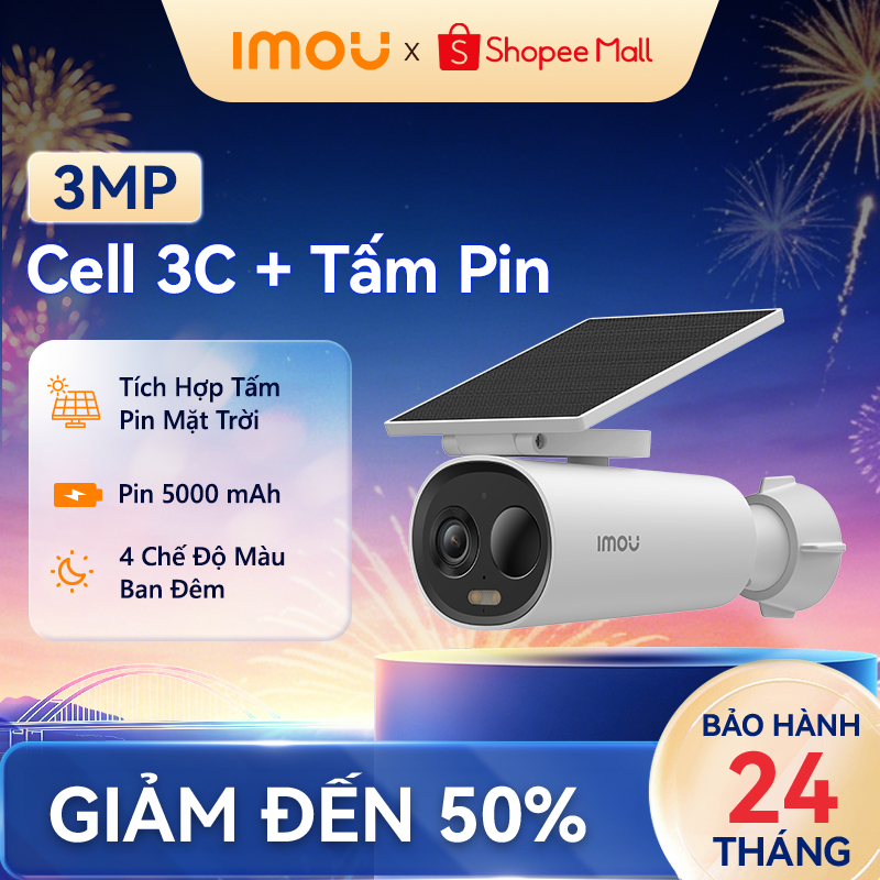 Camera Imou Wifi dùng Pin Cell 3C All in one  I 3MP I 5000mah I Đàm thoại 2 chiều I Đêm có màu