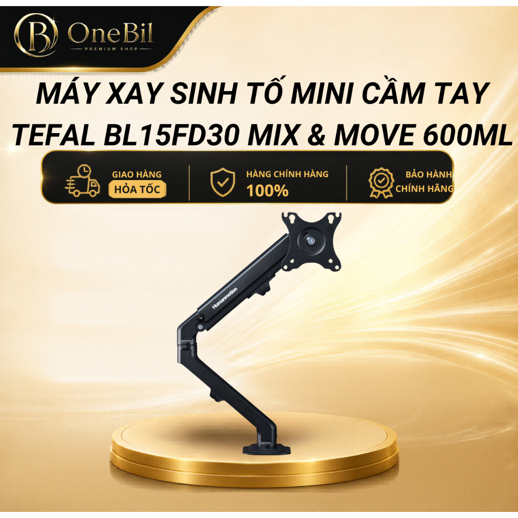 Giá đỡ màn hình Human Motion HPW-T6.2025 BLK - Bảo hành 12 tháng