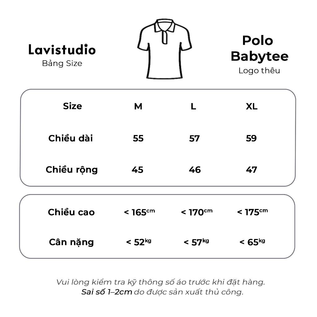 Áo POLO BABYTEE Local Brand Lavi Studio / Logo Thêu Đứng Form Hách Dáng Ôm Body | BigBuy360 - bigbuy360.vn