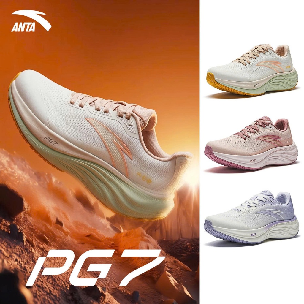 [10KM] ANTA Nữ Giày chạy bộ thế thao Travel 1.5 PG 7 Running Shoes 2E Widefoot Cushioning Jogging Sp