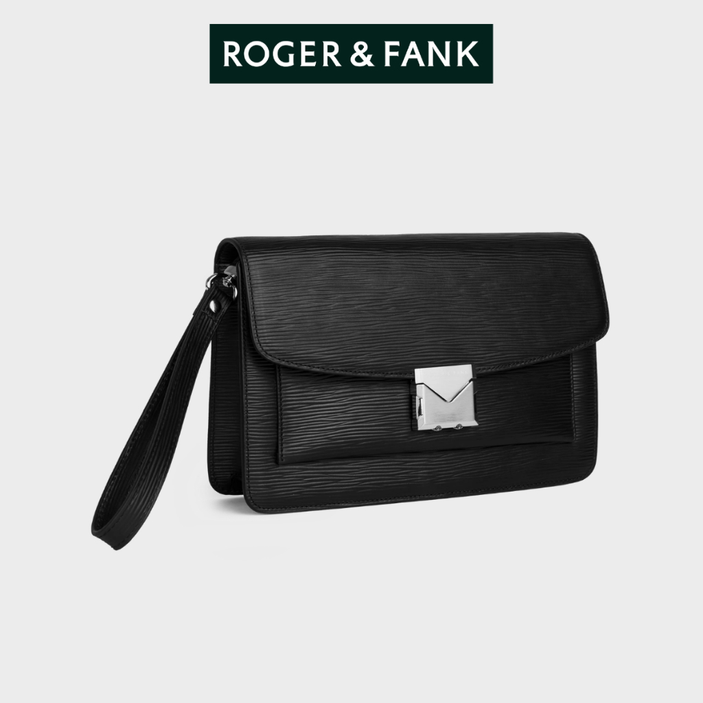 Ví cầm tay Clutch nam thương hiệu Roger & Fank da bê nhập khẩu