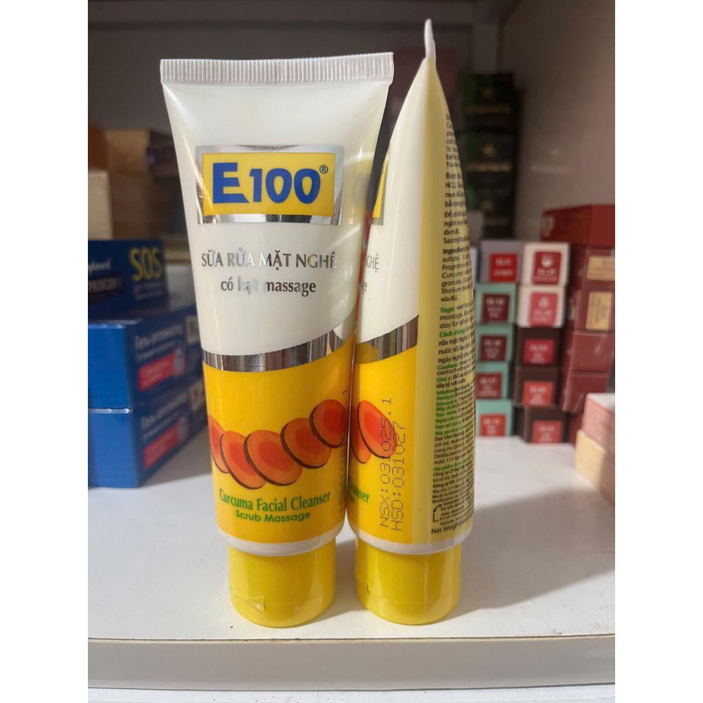 Sữa rửa mặt hạt nghệ e100