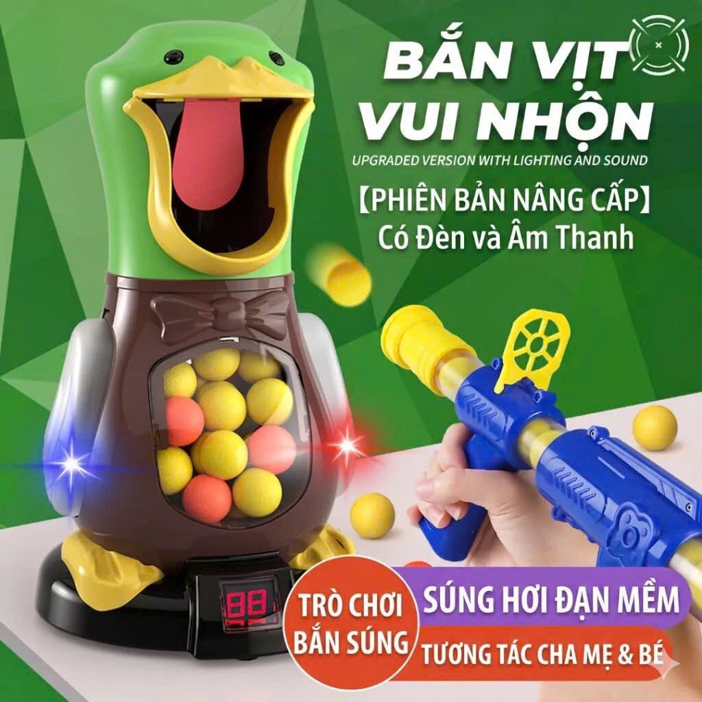 Đồ Chơi Bắn Bóng Hình Chú Vịt Ngộ Nghĩnh Phát Triển Phản Xạ và Khám Phá Thế Giới Vui Vẻ Cho Bé T0087