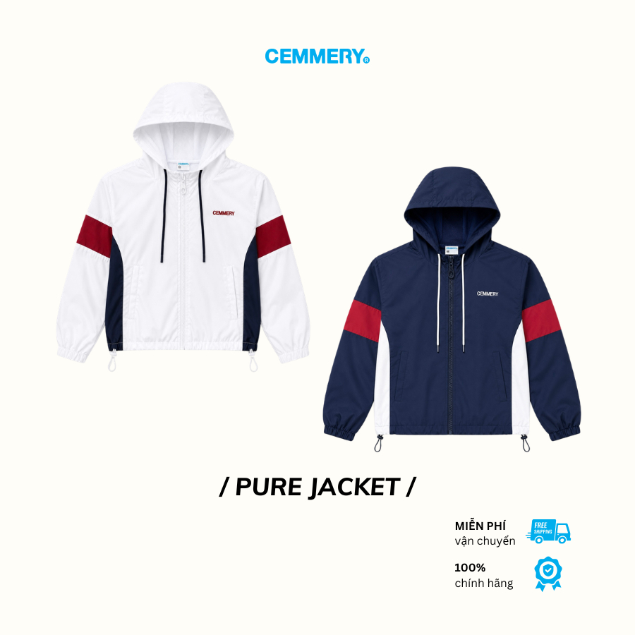 Áo Khoác Dù CEMMERY Local Brand Chính Hãng Pure Jacket Form Boxy Unisex 2 Màu | BigBuy360 - bigbuy360.vn
