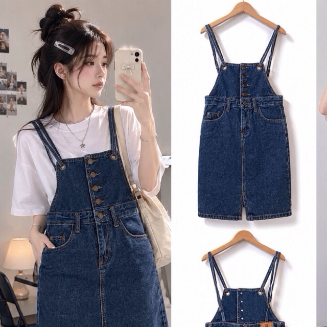 Yếm Jean S nữ 2hand cá tính gen Z 2hand secondhand