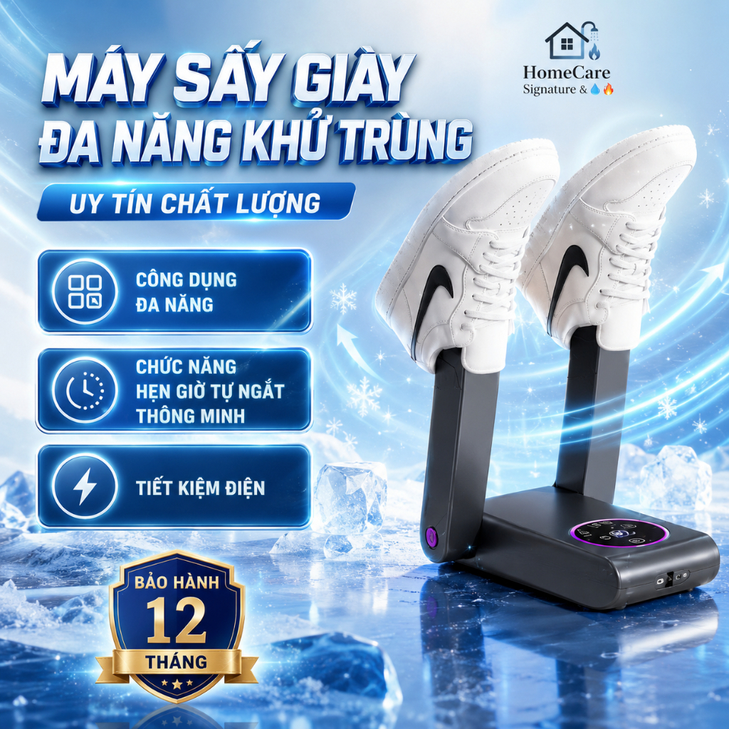 Máy Sấy Giày Đa Năng Khử Trùng, Khử Mùi Giày Tất, Găng Tay Bằng Tia Cực Tím Loại Cao Cấp