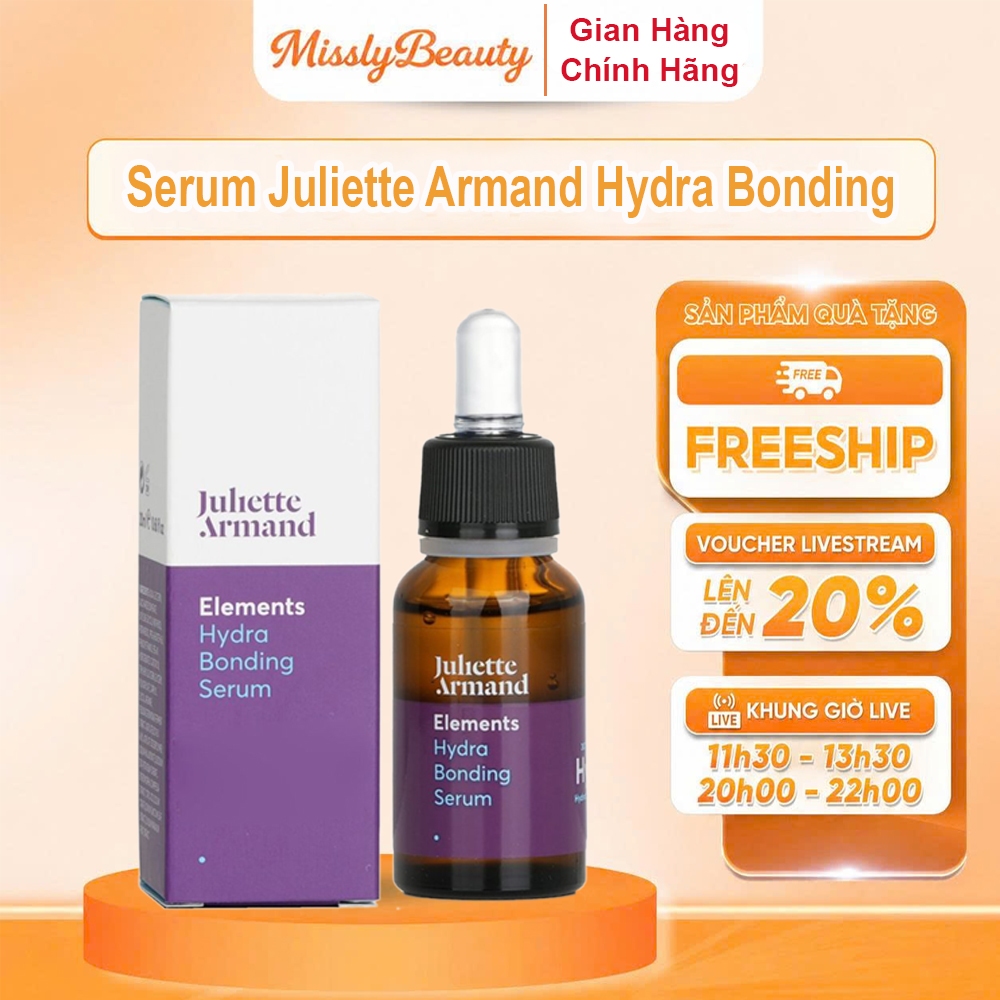 (Tem Công Ty) Serum làm dịu và dưỡng ẩm căng bóng Karmel Hydra Bonding Serum Ju lie tte Ar mand 20ml