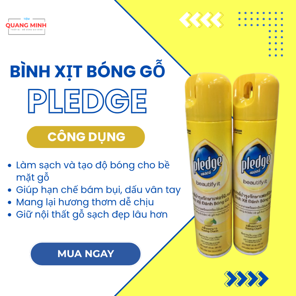 BÌNH XỊT ĐÁNH BÓNG GỖ PLEDGE
