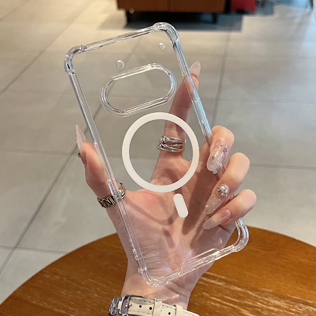 Ốp Lưng TPU Trong Suốt Từ Tính Chống Sốc Cho Nothing Phone 2 - Chống Sốc Bảo Vệ 4 Góc
