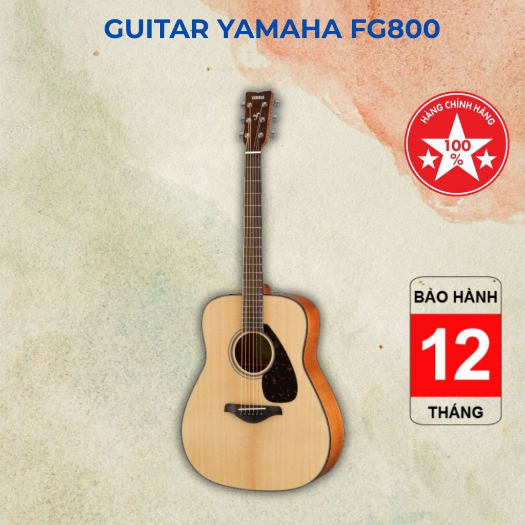 [Chính hãng] Đàn guitar acoustic Yamaha FG800 chuyên dùng chơi fingerstyle tặng kèm máy tuner