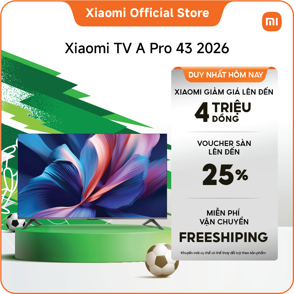 [Tivi Mới] Xiaomi TV A Pro 43'' 2026 | Màn hình QLED 4K độ sáng cao với công nghệ làm mượt chuyển động