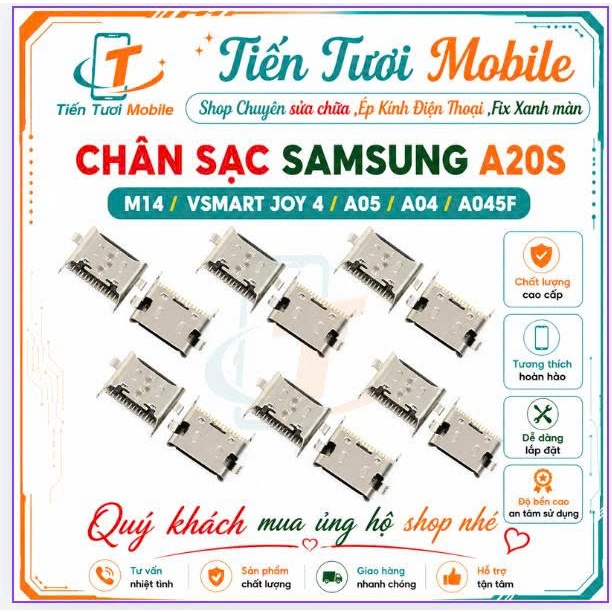 Chân Sạc rời Samsung A20S / M14/ Vsmart Joy 4/ A05 / A04/ A045F,dùng chung