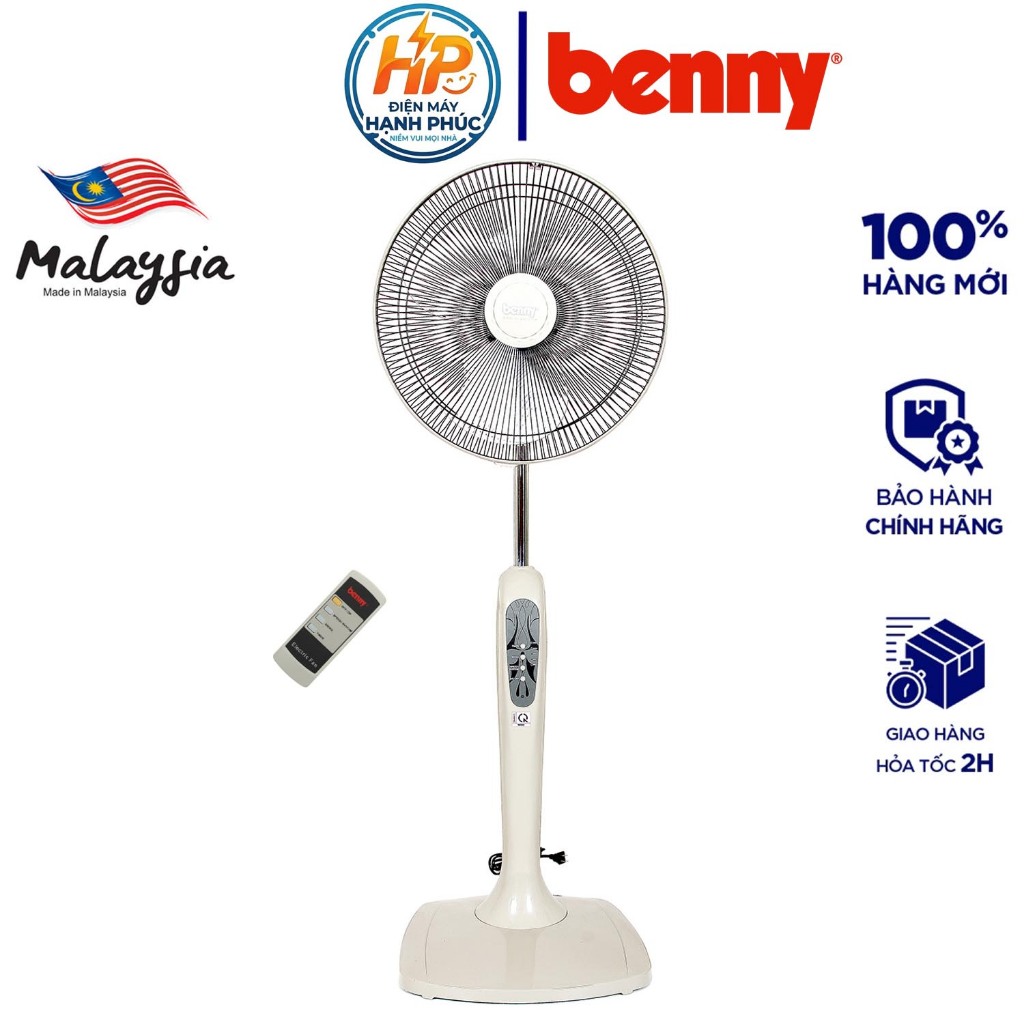 Quạt Đứng Có Điều Khiển Benny FM16GX, 50W - Hàng Chính Hãng