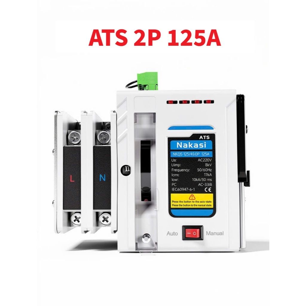 Bộ chuyển nguồn tự động ATS 2P 125A - Đảo chiều 2 nguồn điện NLMT-Solar và máy phát