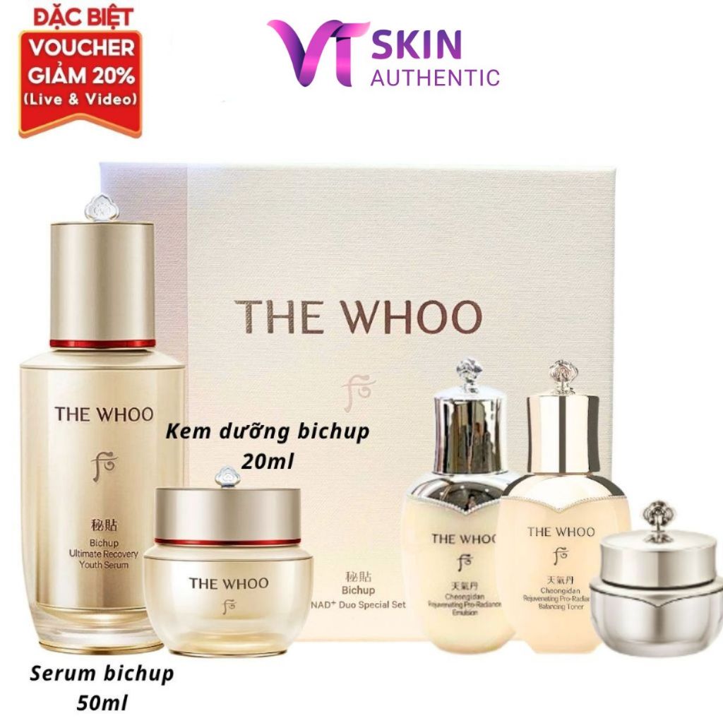 [Công Ty] Set Tinh Chất WHOO BICHUP Thế Hệ Thứ 4 Chống Lão Hoá - The Whoo Bichup NAD⁺ Duo Special Se