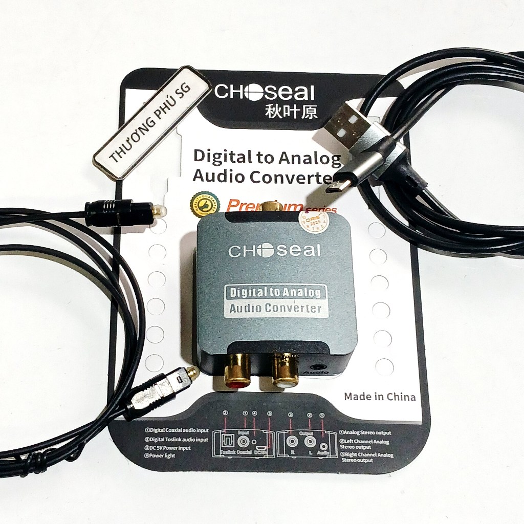 Bộ chuyển âm thanh quang Optical Convertrer từ Optical to AV, Coaxial to AV, Toslink ra AV L/R, 3.5 