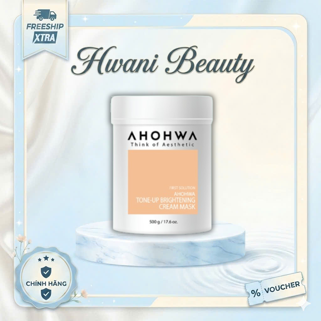 [Ahohwa] Mặt Nạ Ủ Trắng Tone-Up Brightening Cream Mask 500g Giúp Da Trắng Sáng |hwanibeauty|