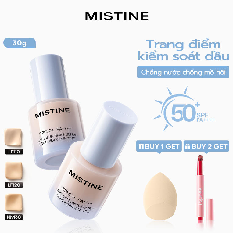 Kem nền chống nắng lâu trôi Mistine Kem nền chống nắng SPF50 + PA + + + + 30g