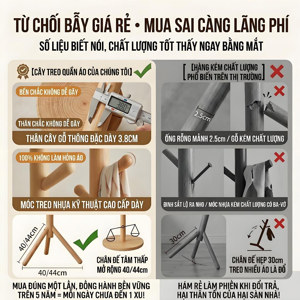 MY Cây treo quần áo 100% gỗ tự nhiên 8 9 và 10 nhánh Giá Treo Quần Áo Đứng Các Loại Chất Lượng Cao | BigBuy360 - bigbuy360.vn