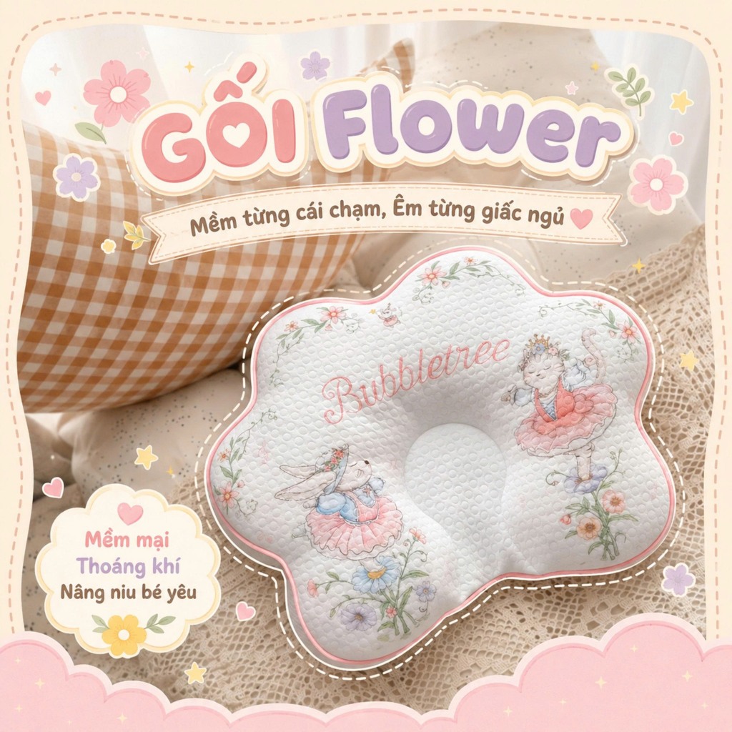 Gối Flower Bubble Tree cho bé