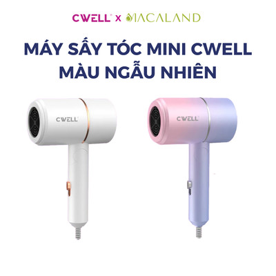 [QUÀ TẶNG KHÔNG BÁN] Máy sấy tóc mini CWELL gấp gọn 2 chiều nóng lạnh, công suất 1200W, ánh sáng xanh bảo vệ tóc mềm mại