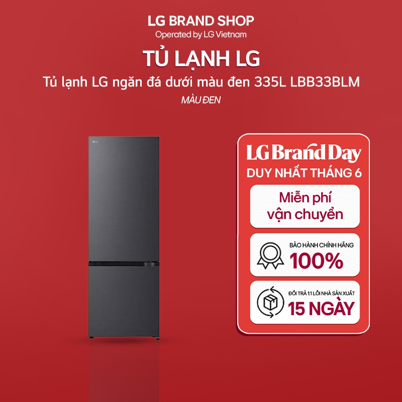 LBB33BLM - Tủ lạnh LG ngăn đá dưới màu đen 335L LBB33BLM | BigBuy360 - bigbuy360.vn