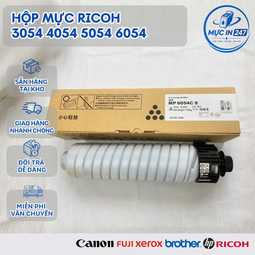 Hộp Mực Ricoh 3054 4054 5054 6054 IM2500 IM3000 IM6000 702G Mực Đổ Cao Cấp Siêu Đậm Ổn Định