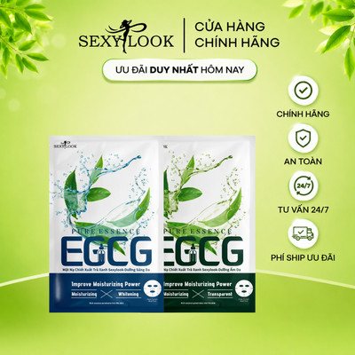 [HSD T03/2027]  Miếng Lẻ Mặt Nạ Trà Xanh EGCG SEXYLOOK (1 Miếng 25ml)
