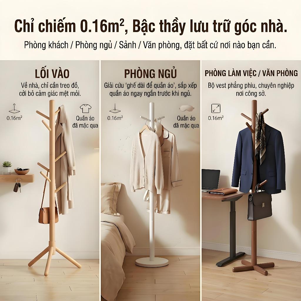 MY Móc treo quần áo Khả năng chịu tải cao gỗ thân thiện với môi trường nhiều kiểu dáng để lựa chọn | BigBuy360 - bigbuy360.vn