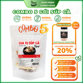 Combo 5 gói gia vị nấu súp gà tự nhiên vipep 100g - gia vị vipep