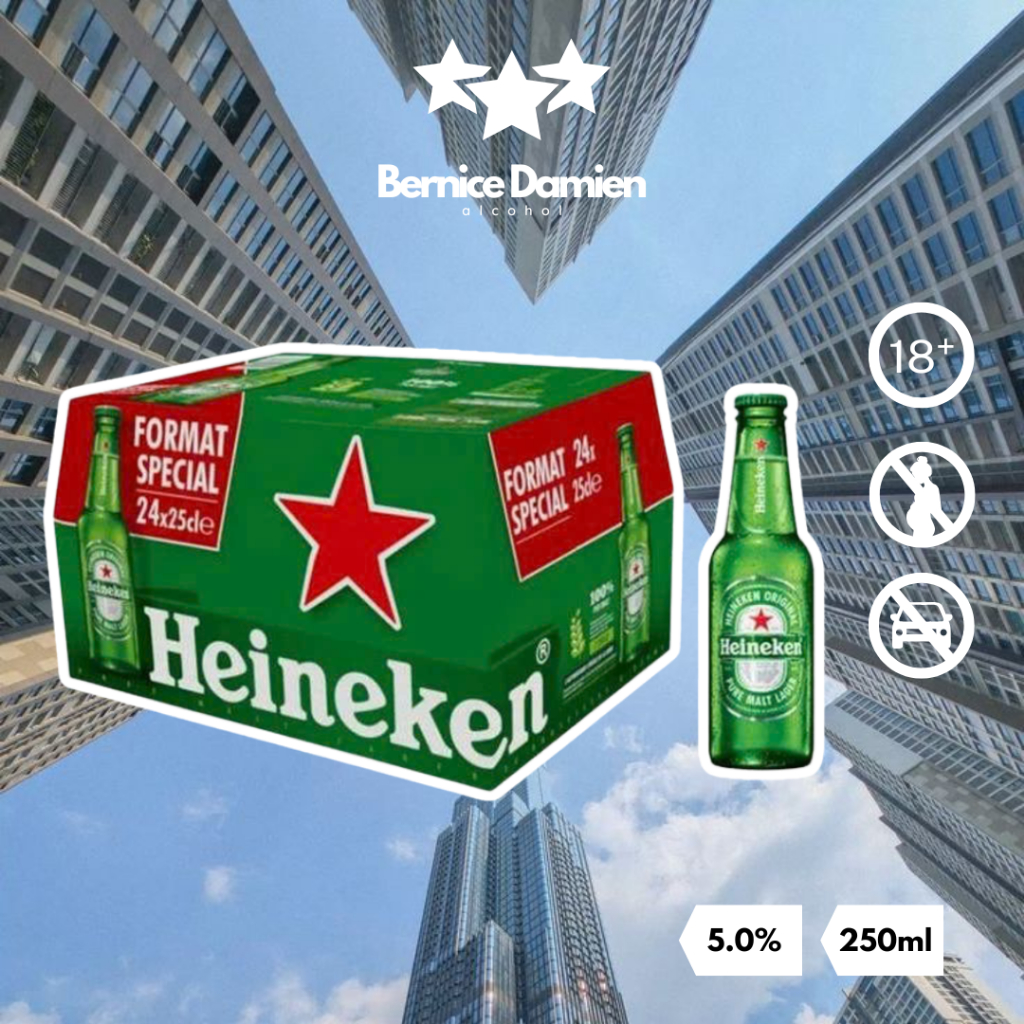 [Thùng] Bia Heineken FRA Thùng 24 chai 250ml Ngon Chất Lượng (Date T01/2027) - HỎA TỐC