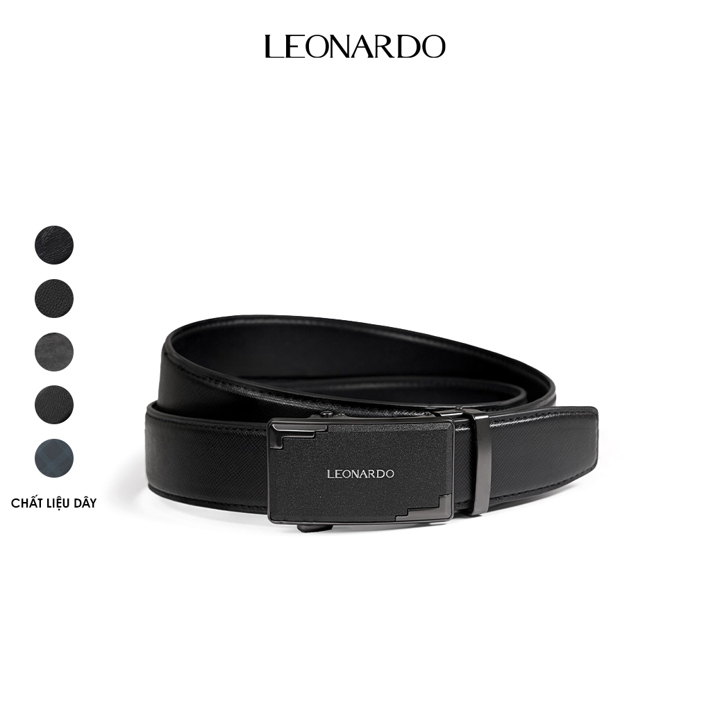 Thắt Lưng Da Nam Quickfit Sean Leonardo Khóa Tự Động Không Đục Lỗ Da Microfiber Cao Cấp
