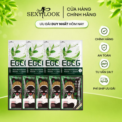 LIVE Bộ 9 Mặt Nạ Tràm Trà Giảm Mụn Dầu + Trà Xanh Dưỡng Ẩm Da Sexylook (Hộp 5M Tràm Trà + 4M Lẻ Trà XL Date T03/2027)