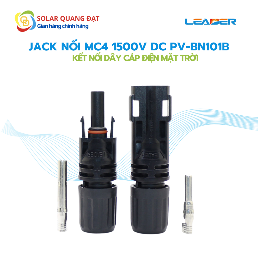Bộ Jack Nối MC4 Leader -1500V Sử Dụng Cho Tấm Pin Năng Lượng Mặt Trời